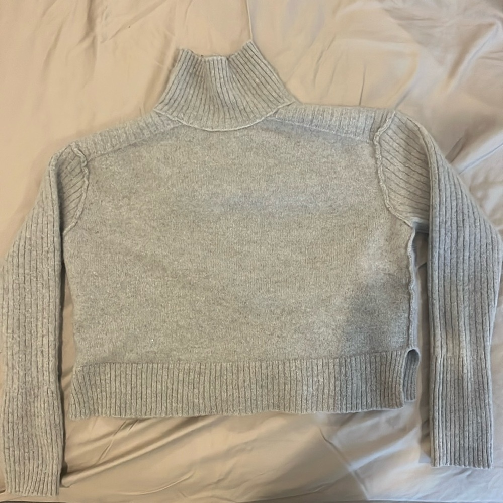 Free People Women’s Cropped Turtleneck Sweater (Worn Once/ Very Gently used)
